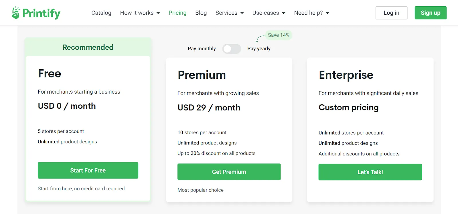 Printify Pricing 